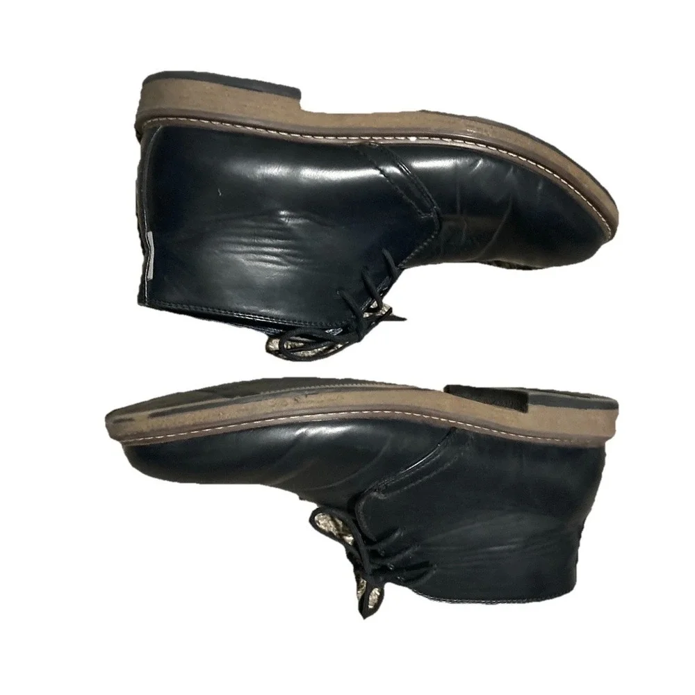 Hawke & Co Men's Chukka Boots Size 10.5 Black Faux‎ Leather Lace Up Casual
